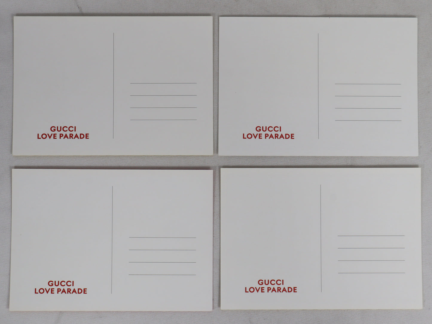 Gucci Love Parade VIP Postcard Set of 4