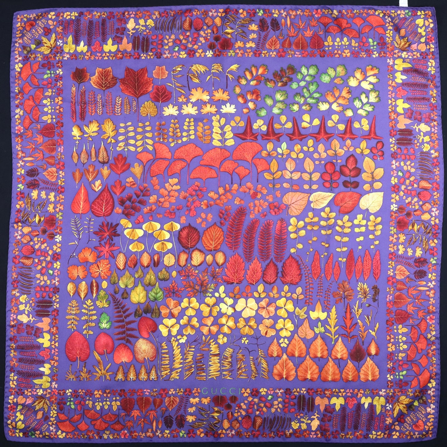 Gucci Silk Stole Autumn Leaves