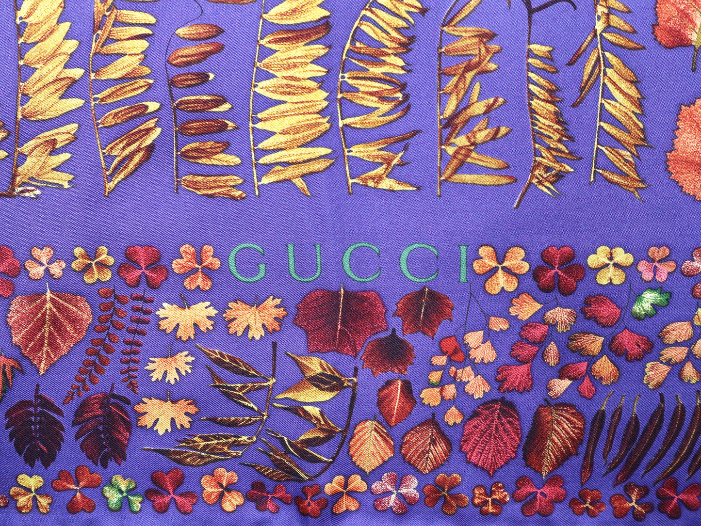 Gucci Silk Stole Autumn Leaves