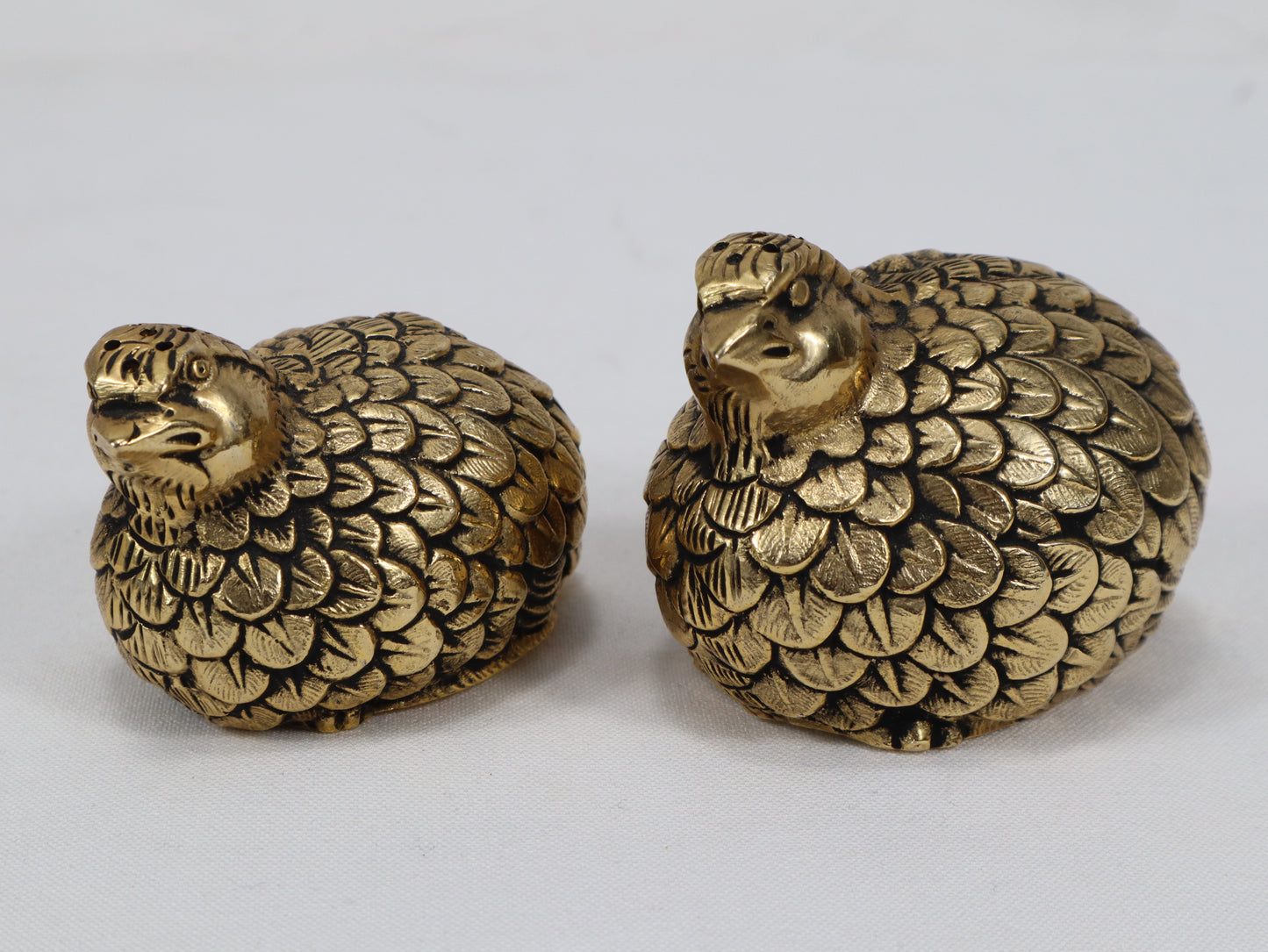 A pair of 1970s quail salt and pepper shakers