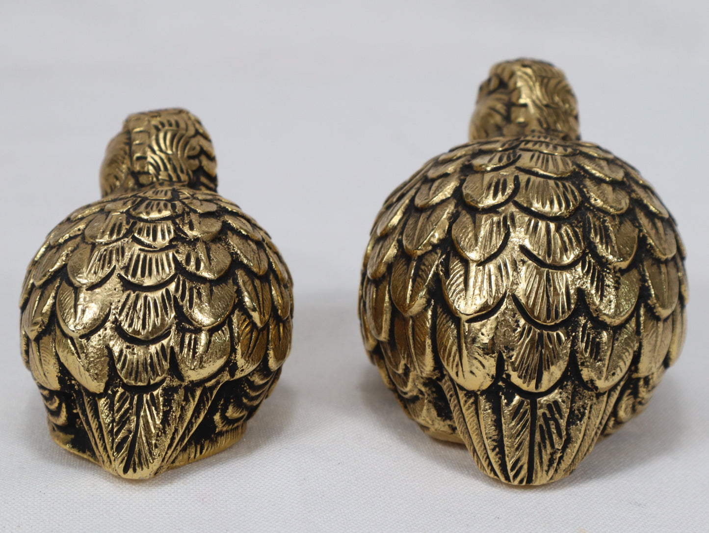 A pair of 1970s quail salt and pepper shakers